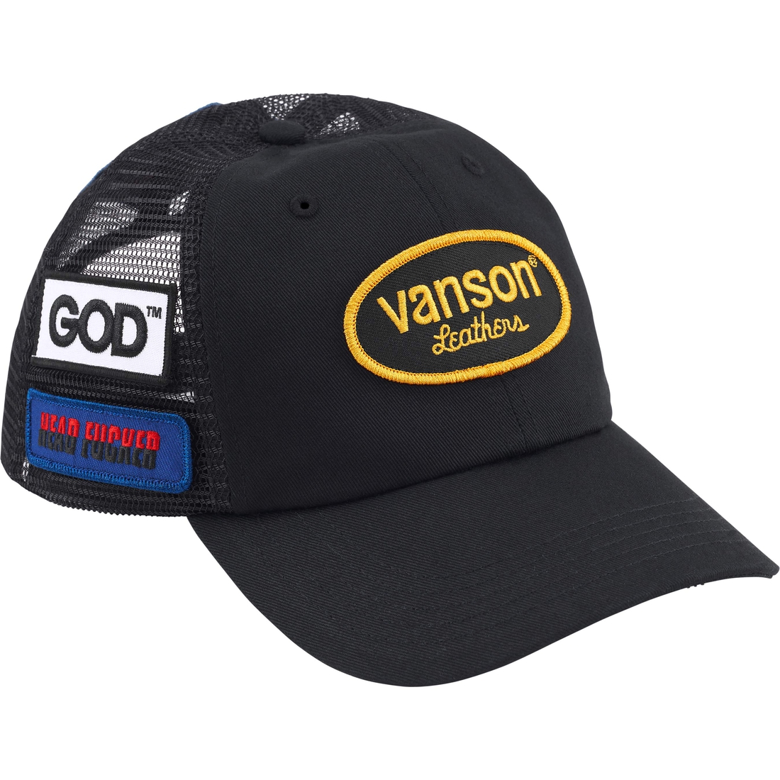 Supreme Supreme HYSTERIC GLAMOUR Vanson Leathers Mesh Back 6-Panel (FW24) - Black - $58