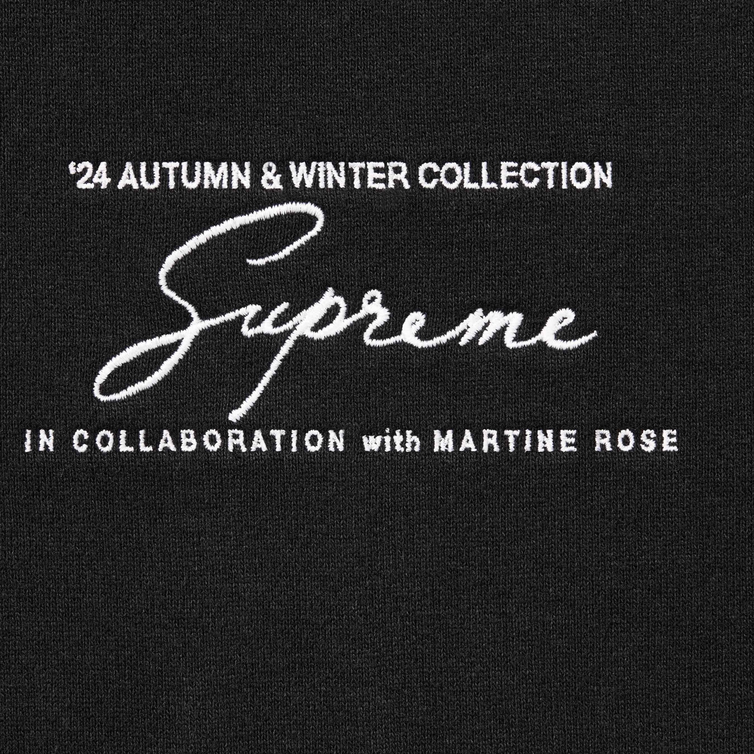Supreme Supreme Martine Rose Hooded Sweatshirt (FW24) - Black - $198