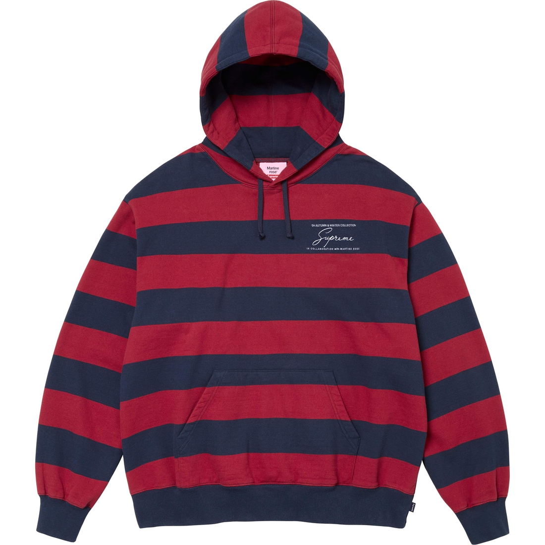 Supreme Supreme Martine Rose Hooded Sweatshirt (FW24) - Stripe - $198