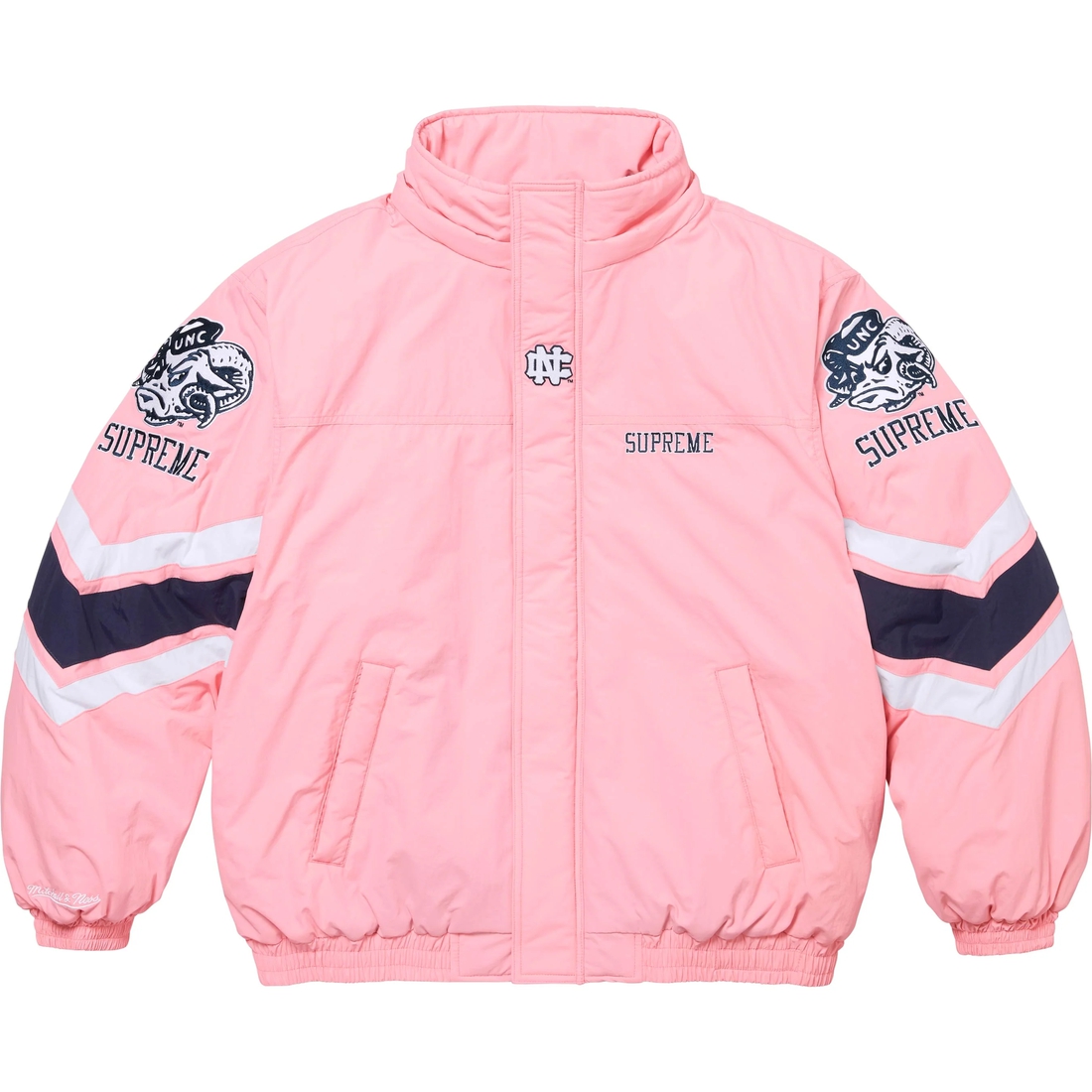 Supreme Supreme Mitchell & Ness NCAA Hooded Stadium Jacket (FW24) - Pink - $368