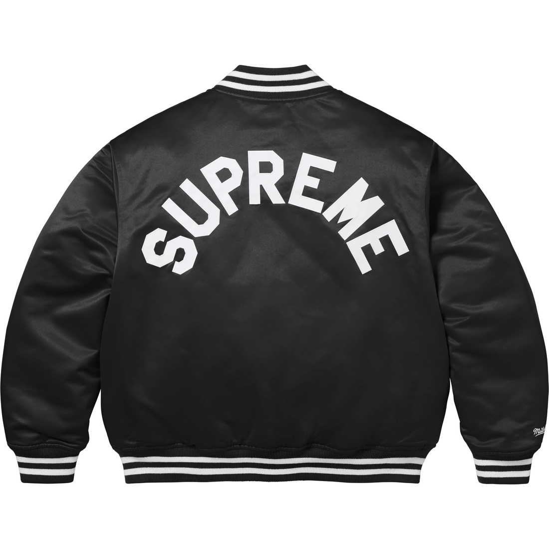Supreme Supreme Mitchell & Ness Satin Varsity Jacket (FW24) - Black - $248