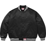 Supreme Supreme Mitchell & Ness Satin Varsity Jacket (FW24) - Black