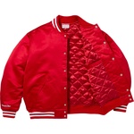 Supreme Supreme Mitchell & Ness Satin Varsity Jacket (FW24) - Red