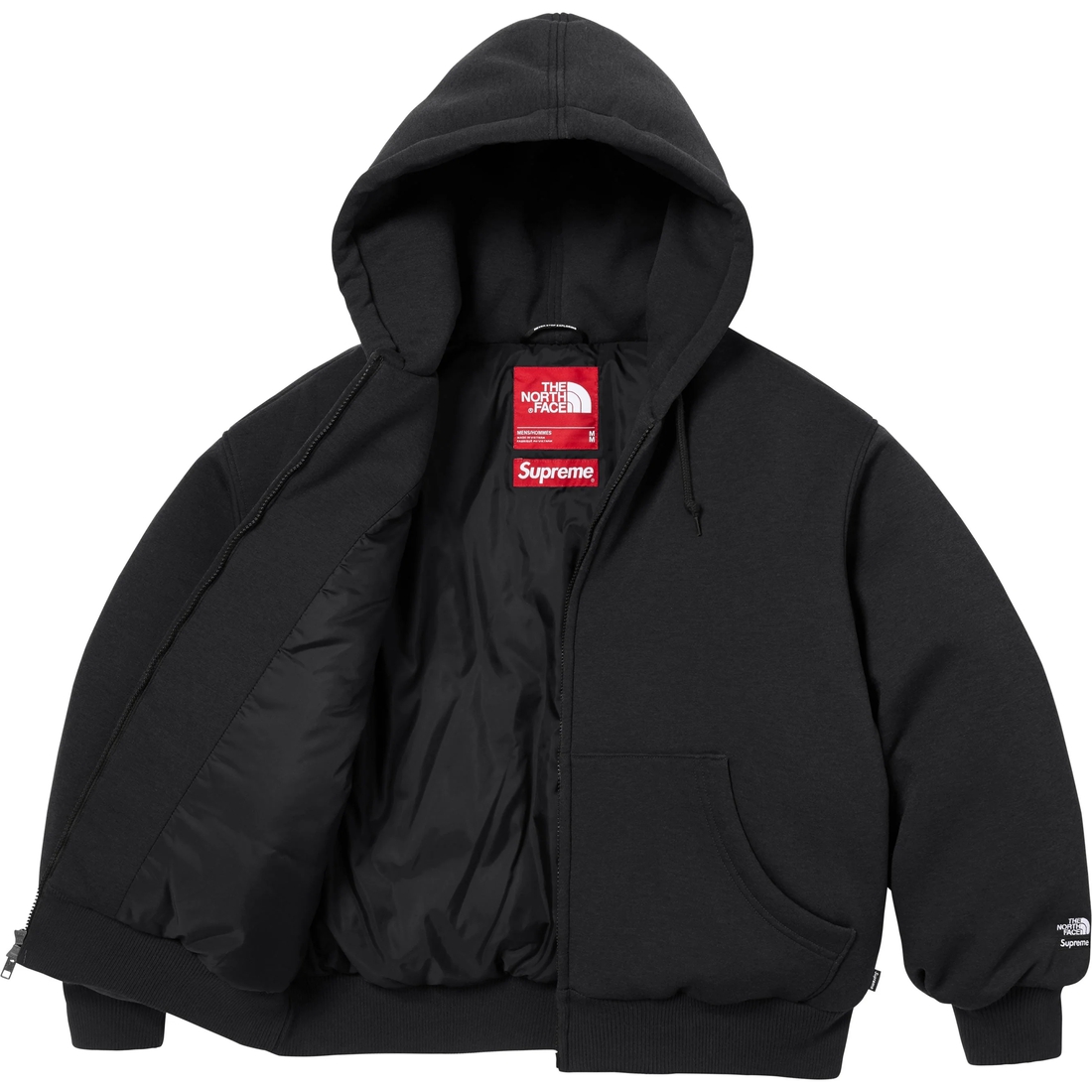 Supreme Supreme The North Face Down Zip Up Hooded Sweatshirt (FW24) - Black - $298