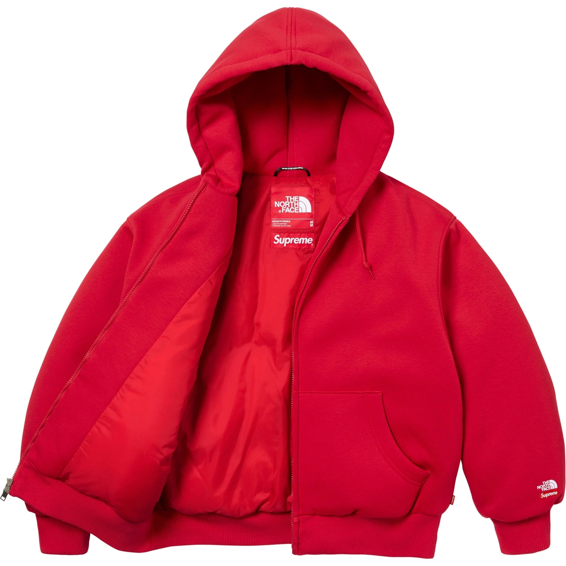 Supreme Supreme The North Face Down Zip Up Hooded Sweatshirt (FW24) - Red - $298