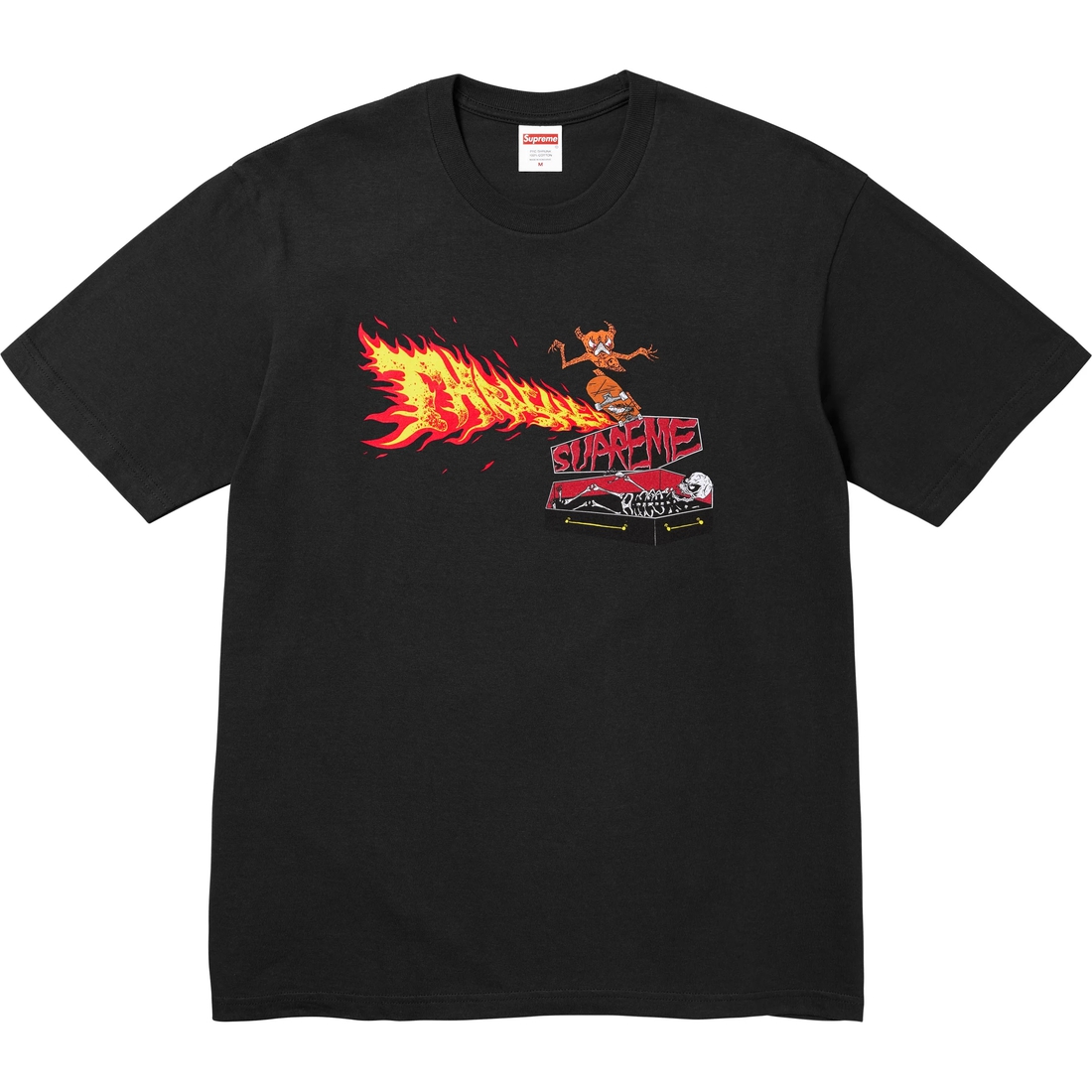Supreme Supreme Thrasher Back Tail Tee (FW24) - Black - $44