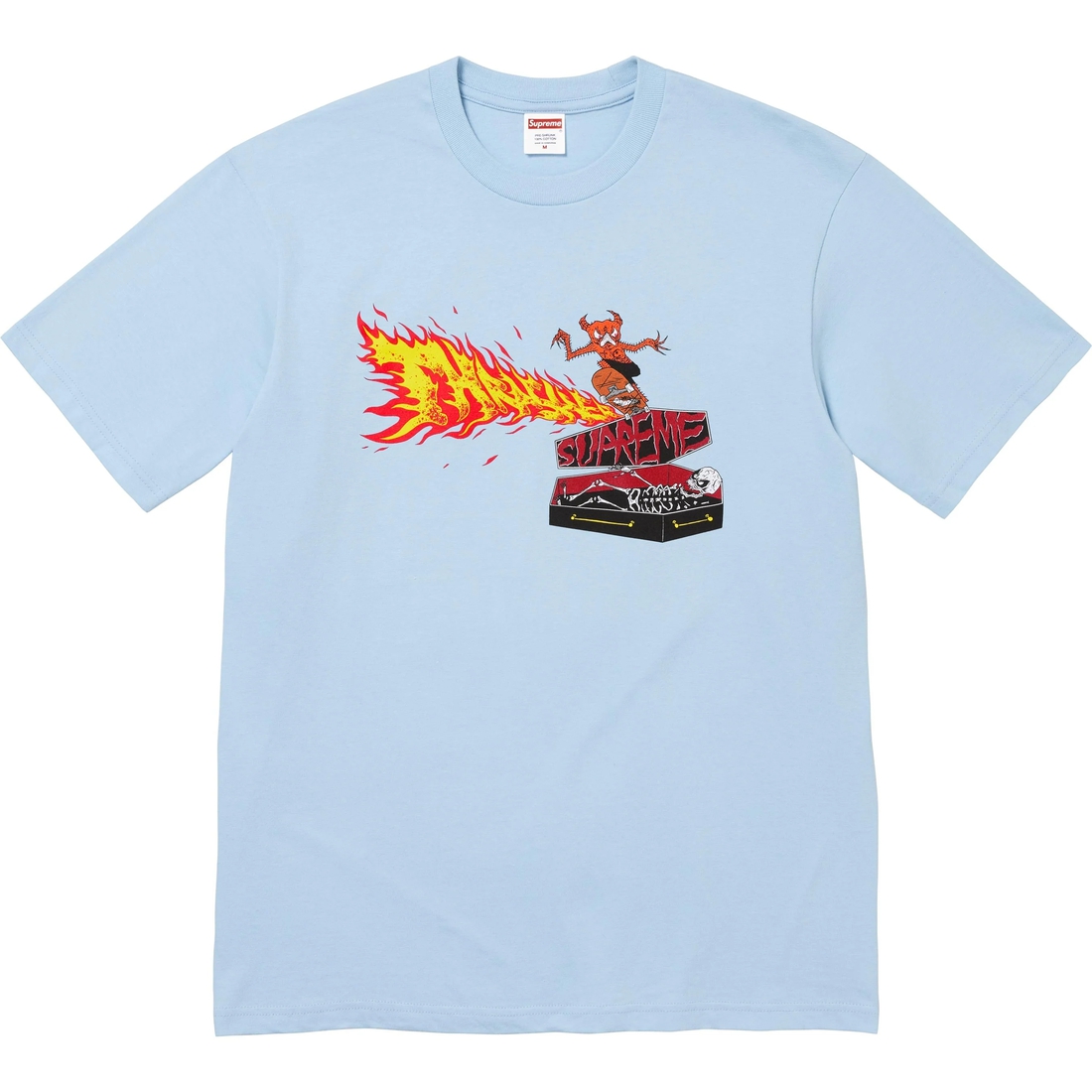 Supreme Supreme Thrasher Back Tail Tee (FW24) - Powder Blue - $44