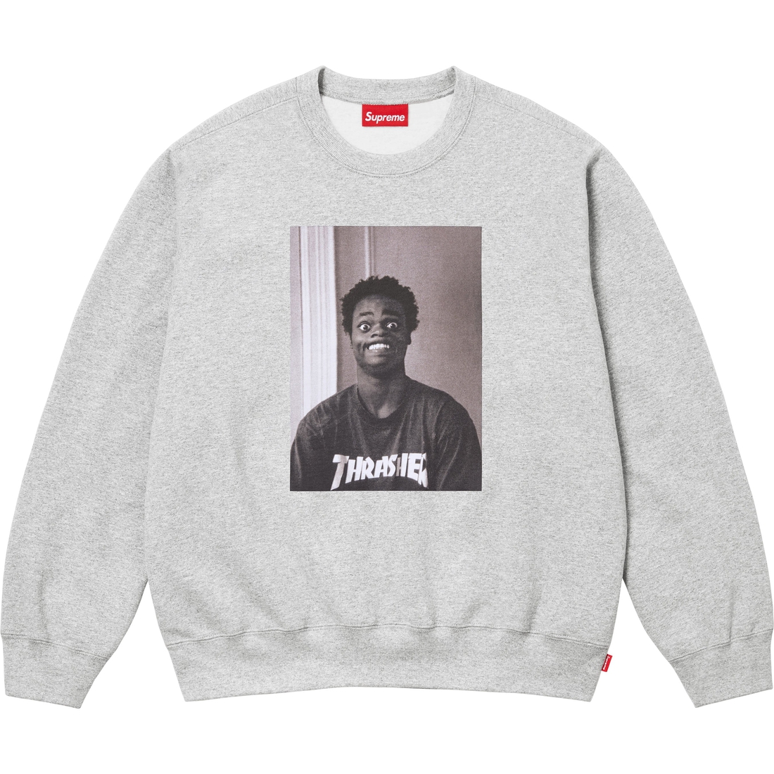 Supreme Supreme Thrasher Crewneck (FW24) - Heather Grey - $158