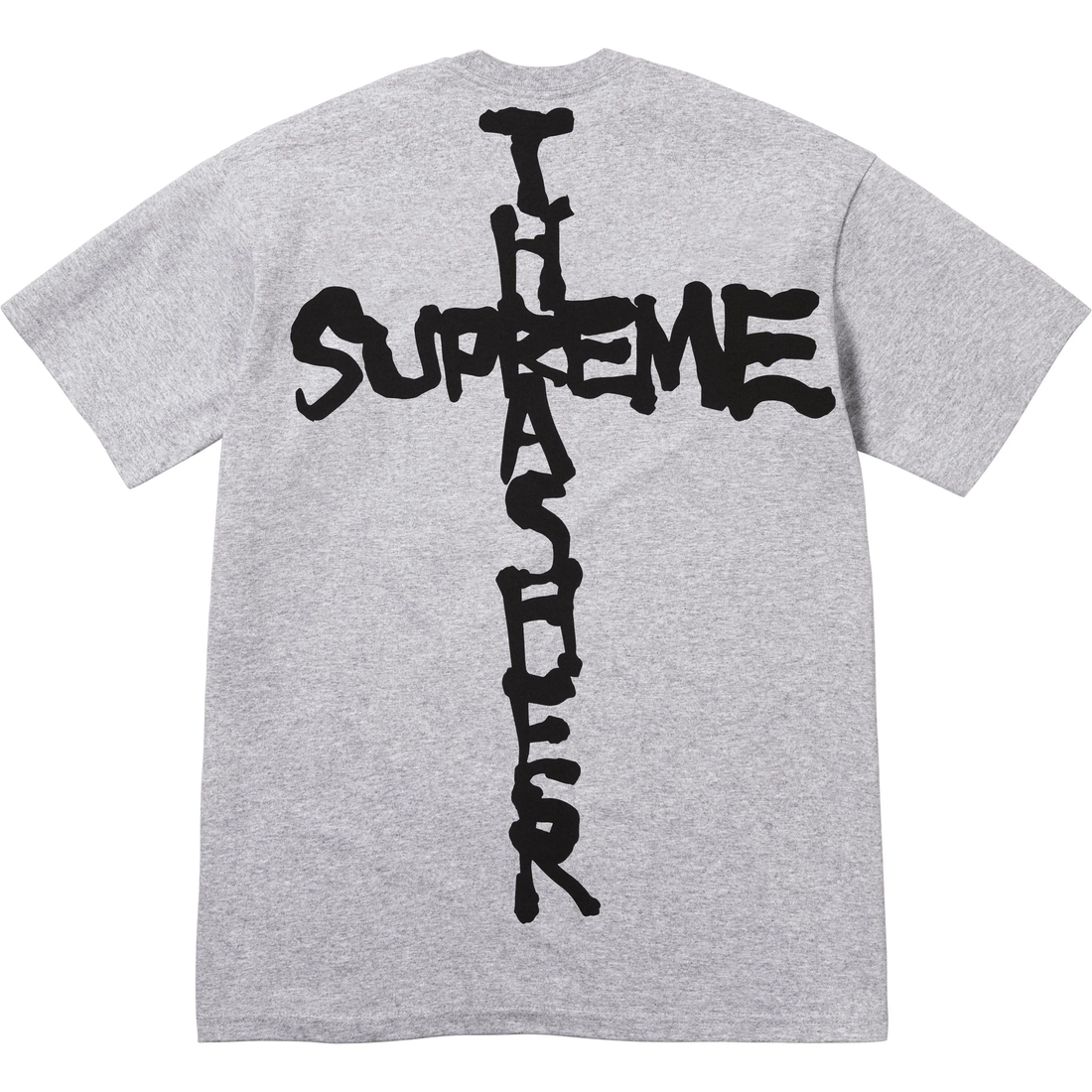 Supreme Supreme Thrasher Cross Tee (FW24) - Heather Grey - $44