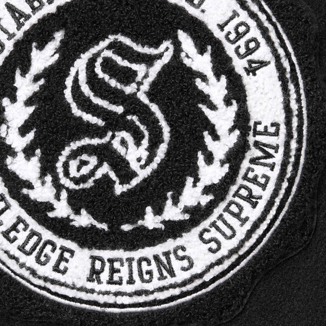 Supreme Veritas Varsity Jacket (FW24) - Black - $498
