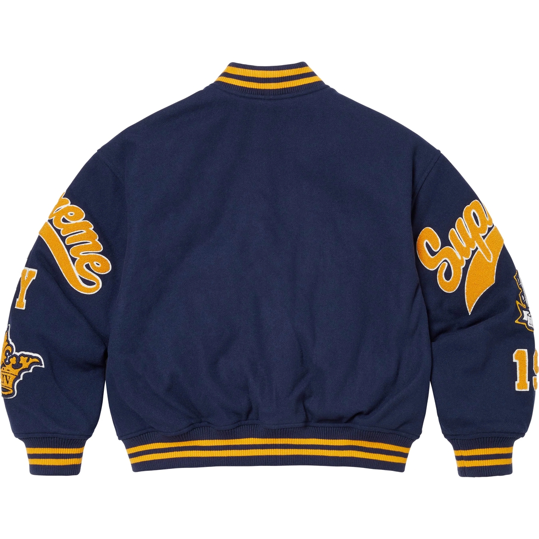 Supreme Veritas Varsity Jacket (FW24) - Navy - $498