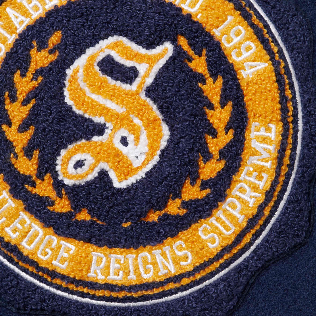 Supreme Veritas Varsity Jacket (FW24) - Navy - $498