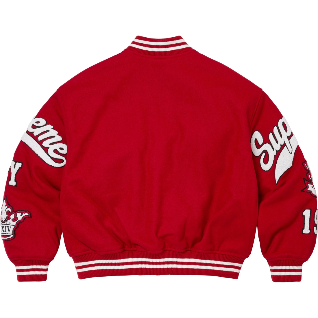 Supreme Veritas Varsity Jacket (FW24) - Red - $498