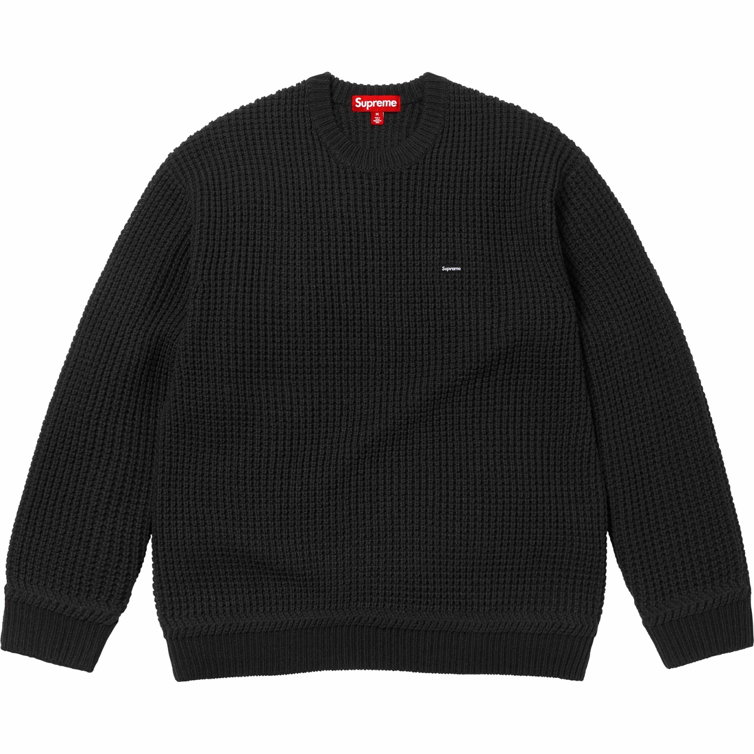Supreme Waffle Small Box Sweater (FW24) - Black - $148
