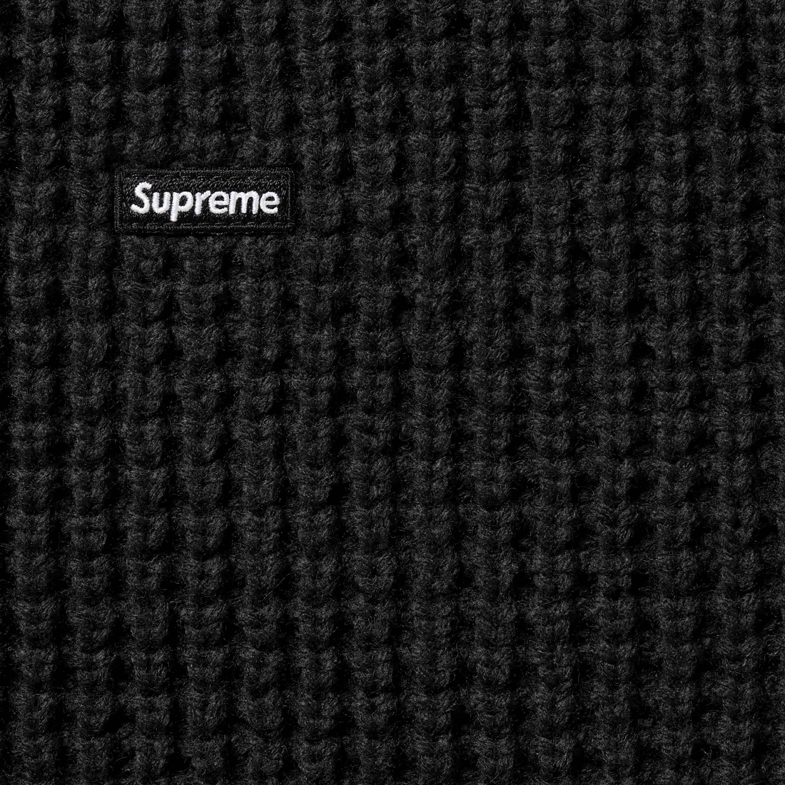 Supreme Waffle Small Box Sweater (FW24) - Black - $148