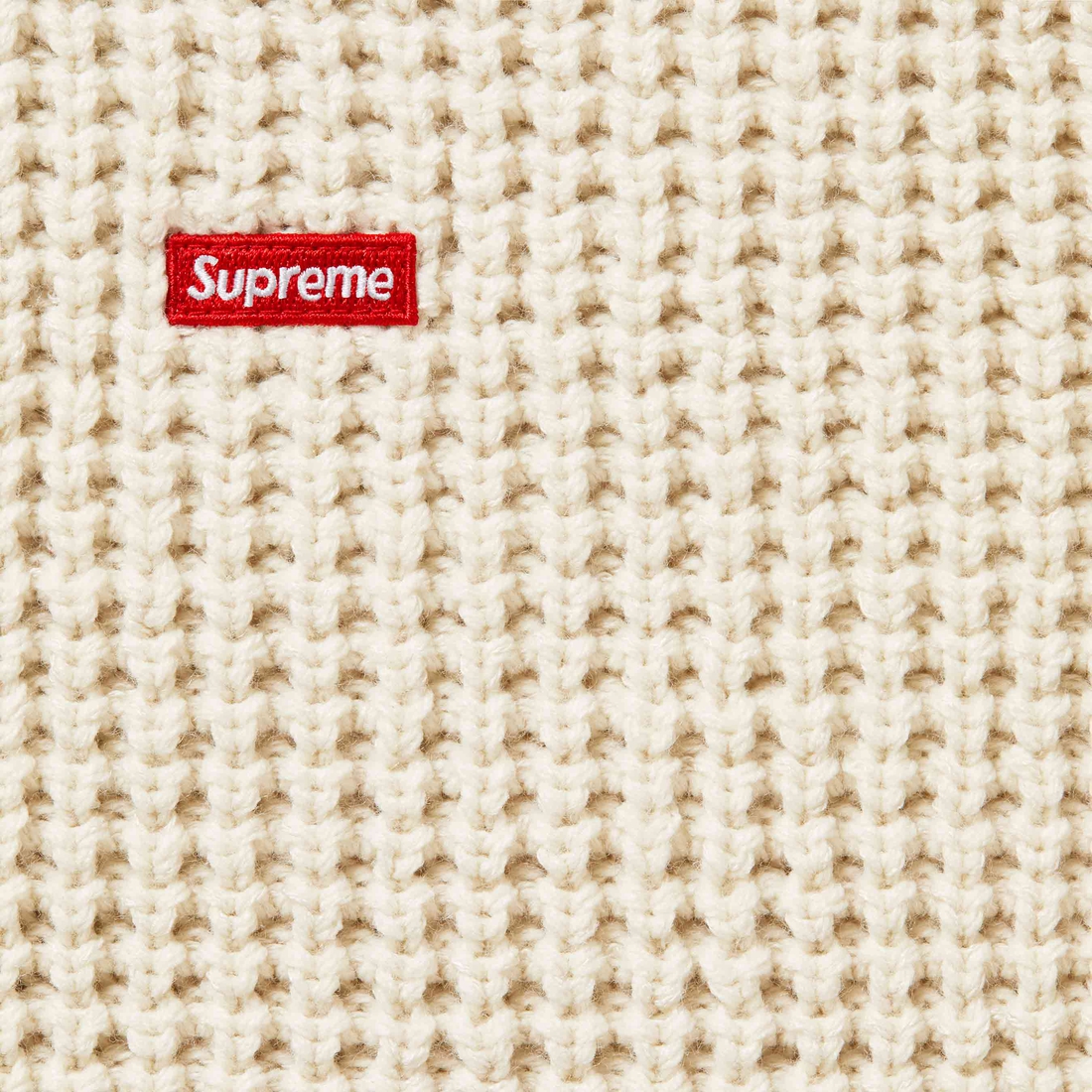 Supreme Waffle Small Box Sweater (FW24) - Stone - $148