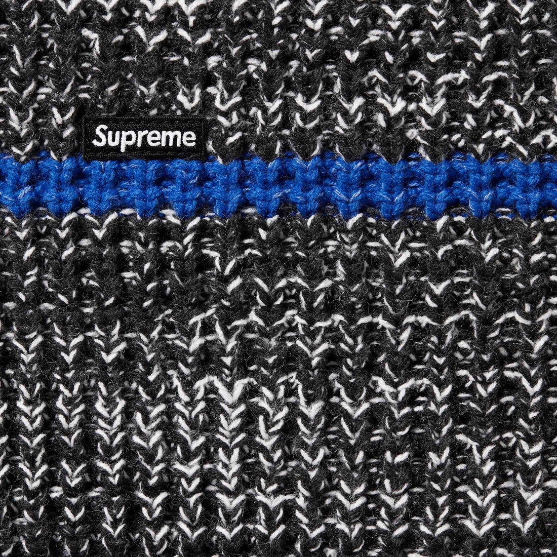 Supreme Waffle Small Box Sweater (FW24) - Stripe Mélange - $148
