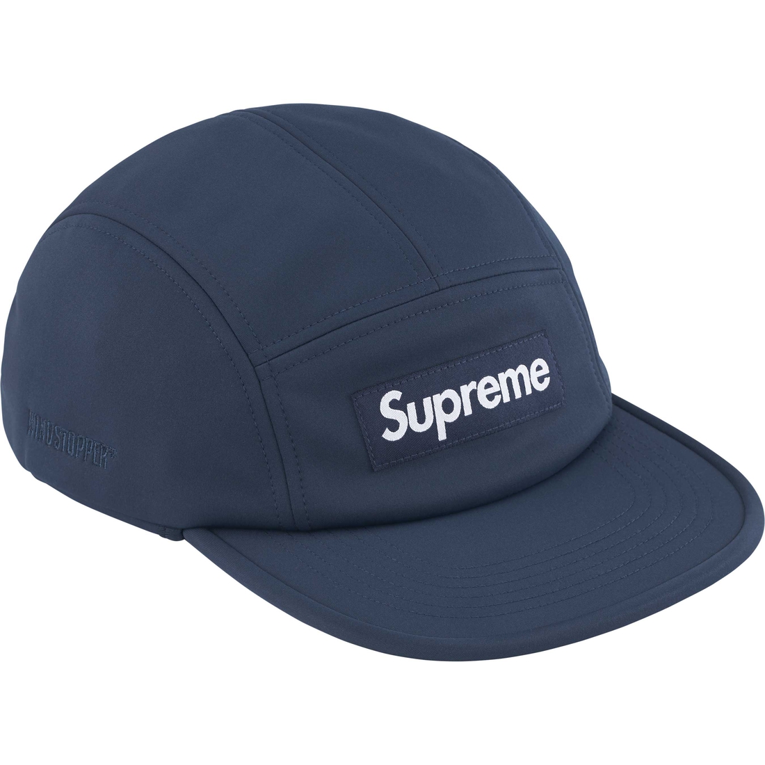 Supreme WINDSTOPPER Earflap Camp Cap (FW24) - Navy - $60
