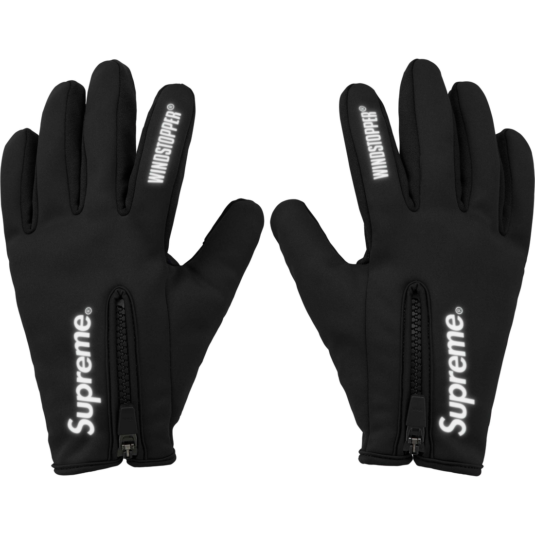 Supreme WINDSTOPPER Zip Gloves (FW24) - Black - $68