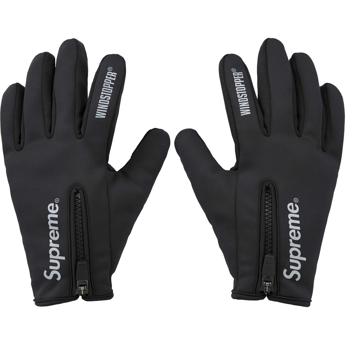 Supreme WINDSTOPPER Zip Gloves (FW24) - Black - $68