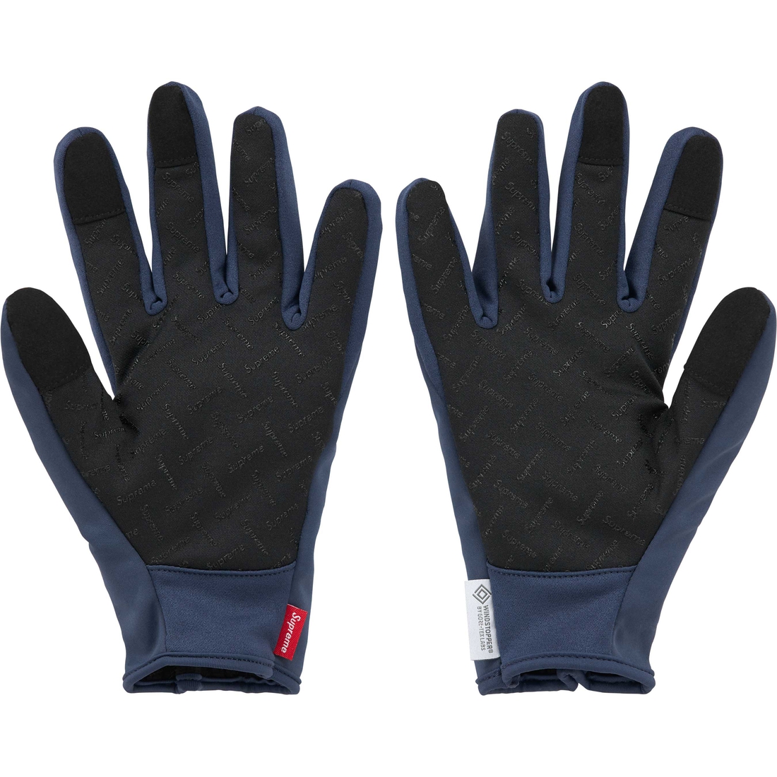 Supreme WINDSTOPPER Zip Gloves (FW24) - Navy - $68