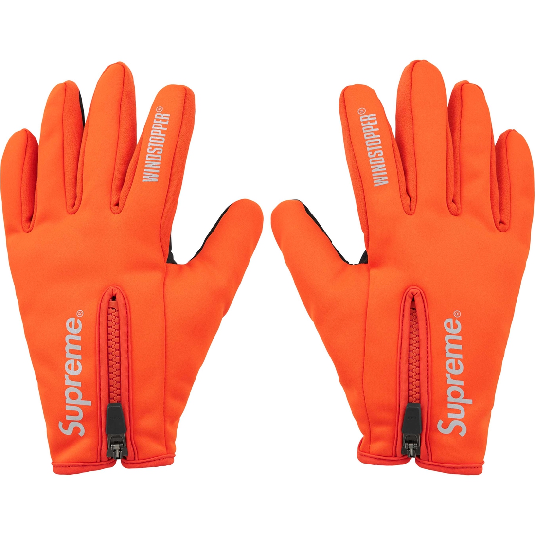 Supreme WINDSTOPPER Zip Gloves (FW24) - Orange - $68