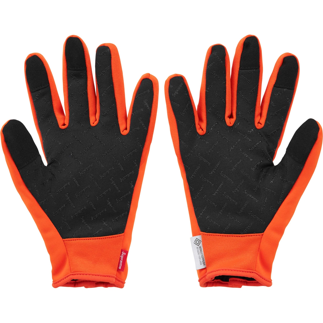 Supreme WINDSTOPPER Zip Gloves (FW24) - Orange - $68