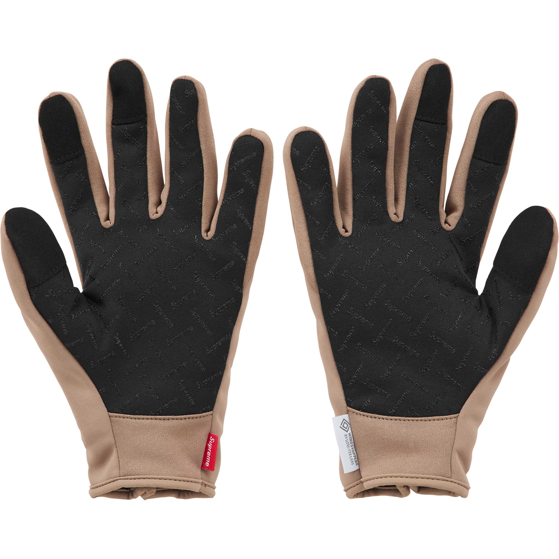 Supreme WINDSTOPPER Zip Gloves (FW24) - Taupe - $68