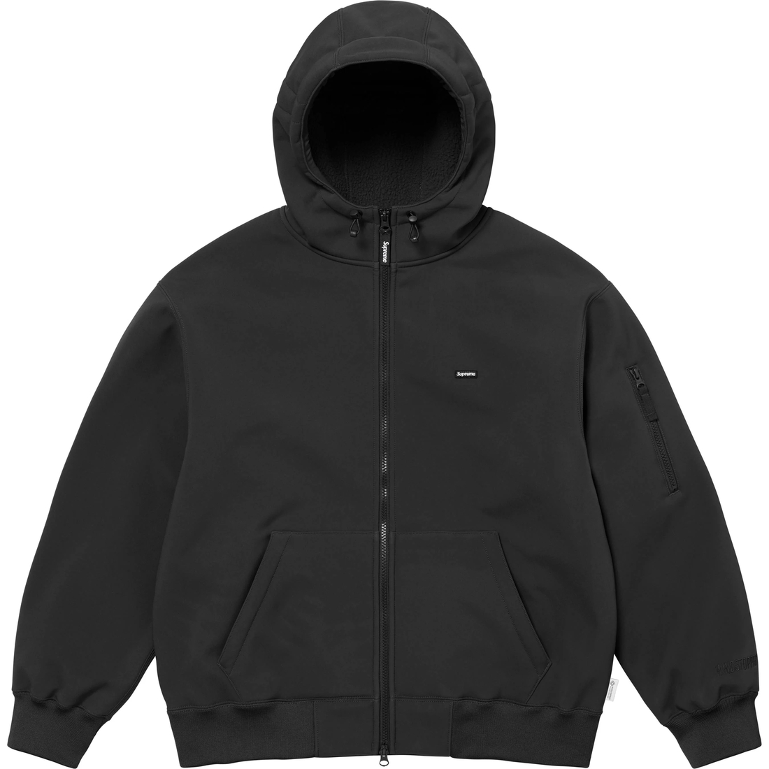 Supreme WINDSTOPPER Zip Up Hooded Sweatshirt (FW24) - Black - $198