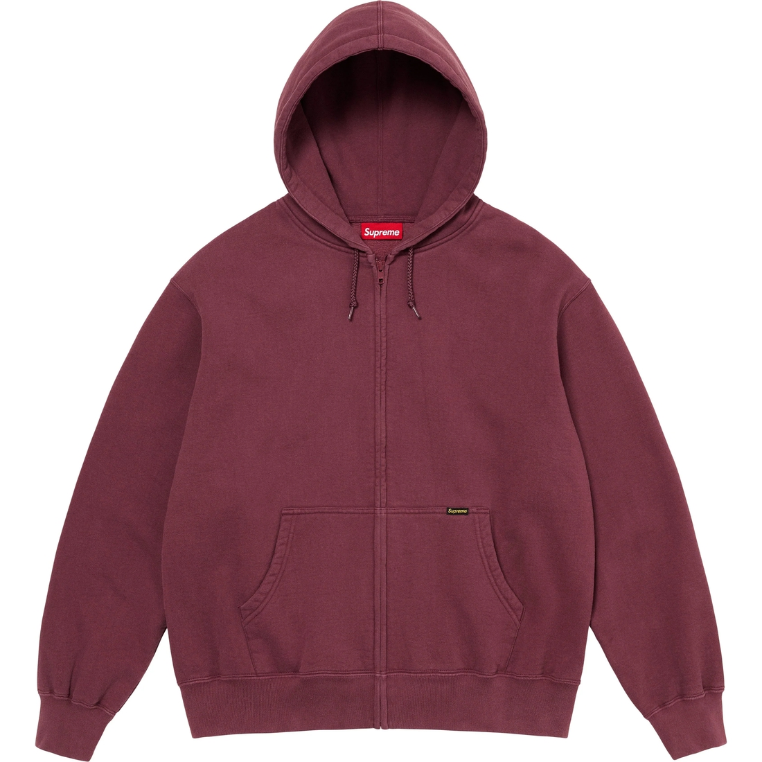 Supreme Work Zip Up Hooded Sweatshirt (FW24) - Maroon - $138