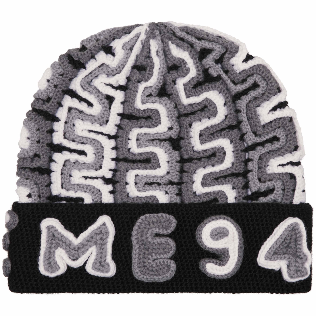 Supreme Yarn Appliqué Beanie (FW24) - Black - $110