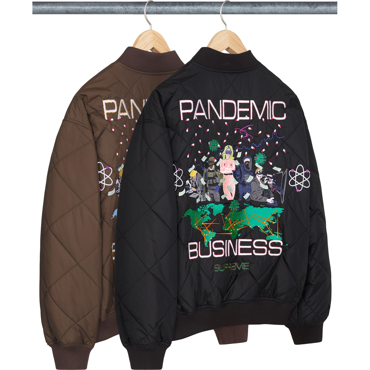 Supreme AOI Quilted Work Jacket (FW24) - $328
