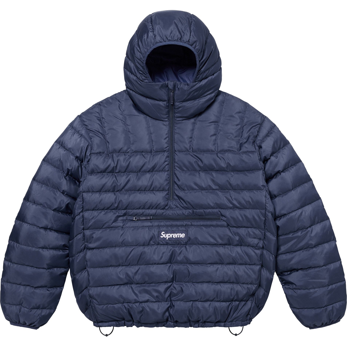 Supreme Micro Down Half Zip Hooded Pullover (FW24) - Navy - $238