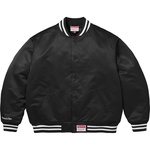 Supreme Supreme Mitchell & Ness Satin Varsity Jacket (FW24) - Black