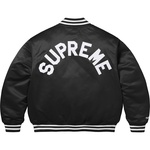 Supreme Supreme Mitchell & Ness Satin Varsity Jacket (FW24) - Black