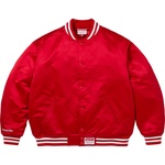 Supreme Supreme Mitchell & Ness Satin Varsity Jacket (FW24) - Red