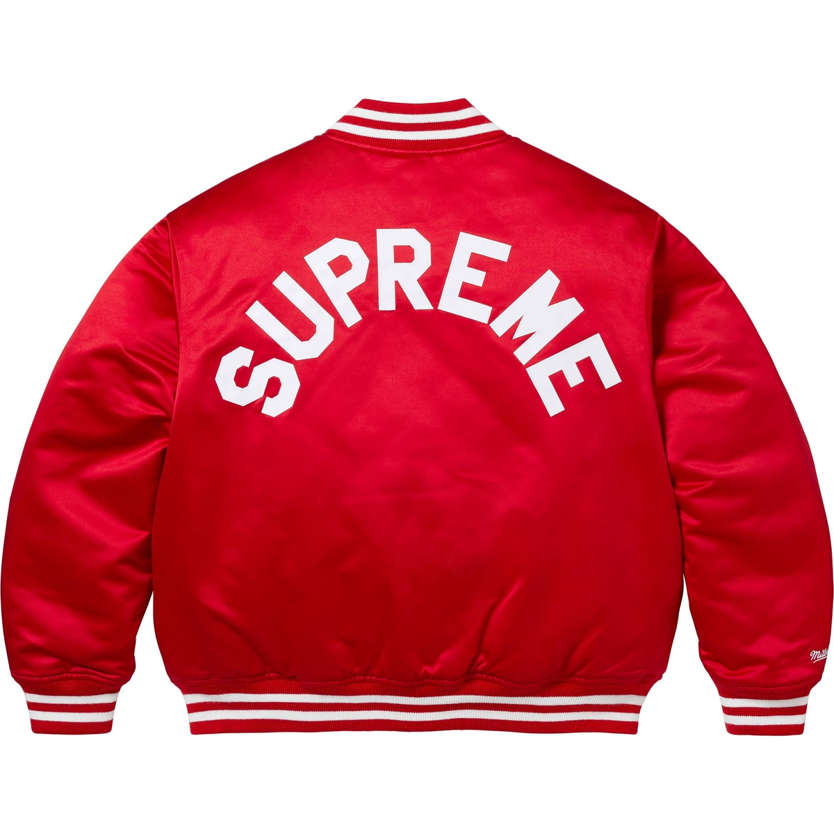 Supreme Supreme Mitchell & Ness Satin Varsity Jacket (FW24) - Red - $248