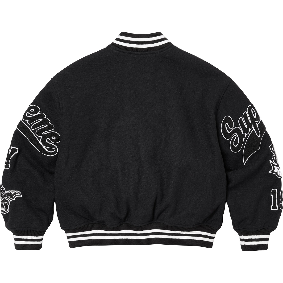 Supreme Veritas Varsity Jacket (FW24) - Black - $498