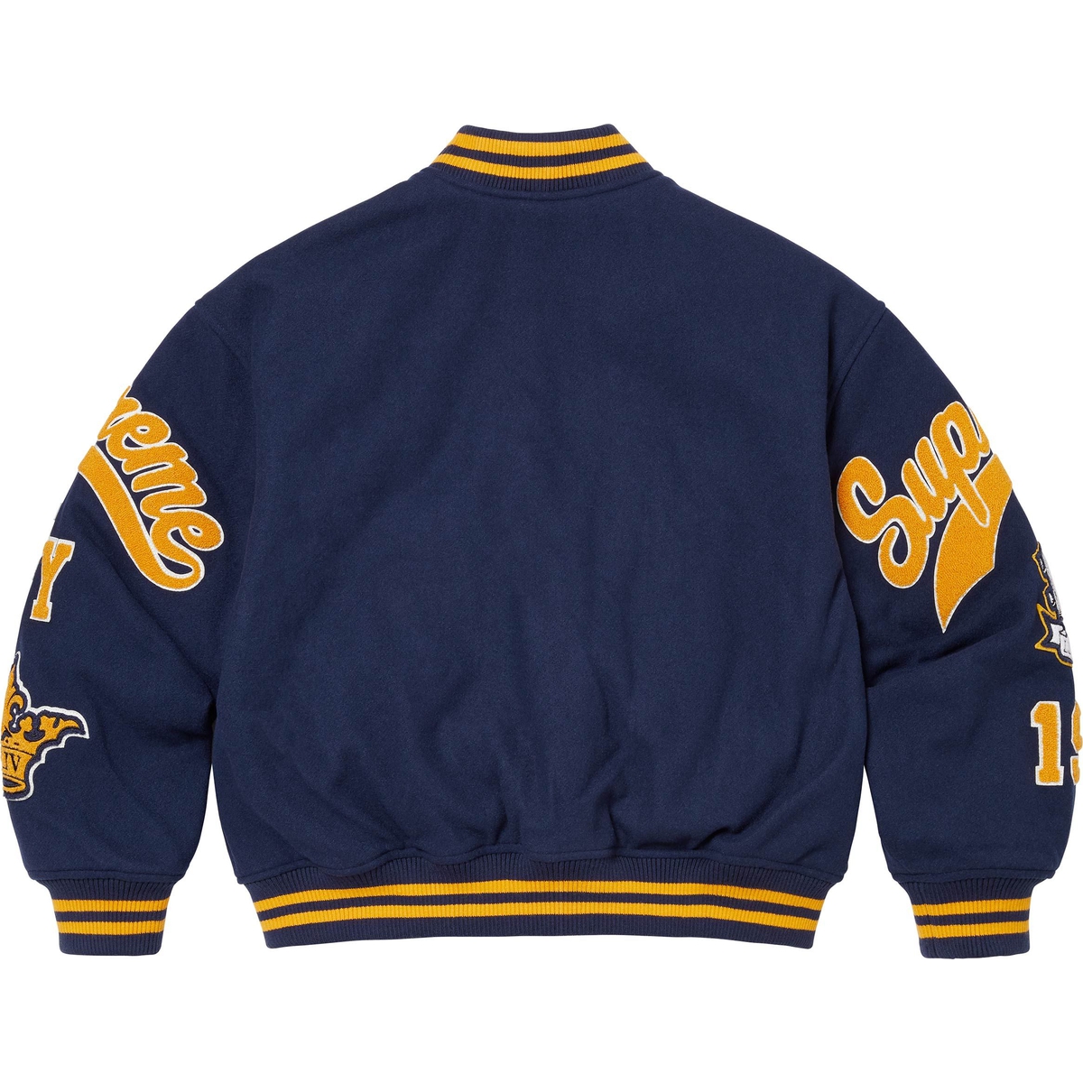 Supreme Veritas Varsity Jacket (FW24) - Navy - $498