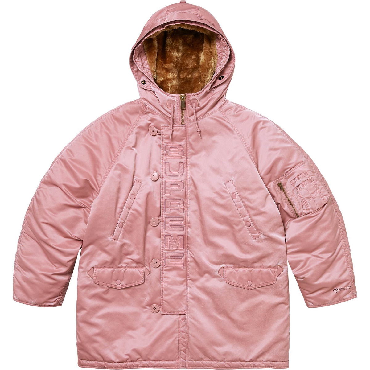 Supreme Washed Flight Satin N-3B Parka (FW24) - Dusty Pink - $498