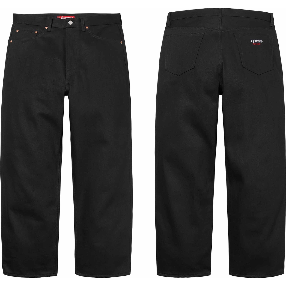 Supreme Rigid Baggy Black Selvedge Jean releasing on Week 1 for fall winter 2024