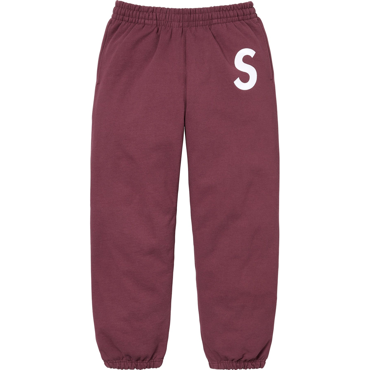 Supreme S Logo Sweatpant (FW24) - Maroon - $158