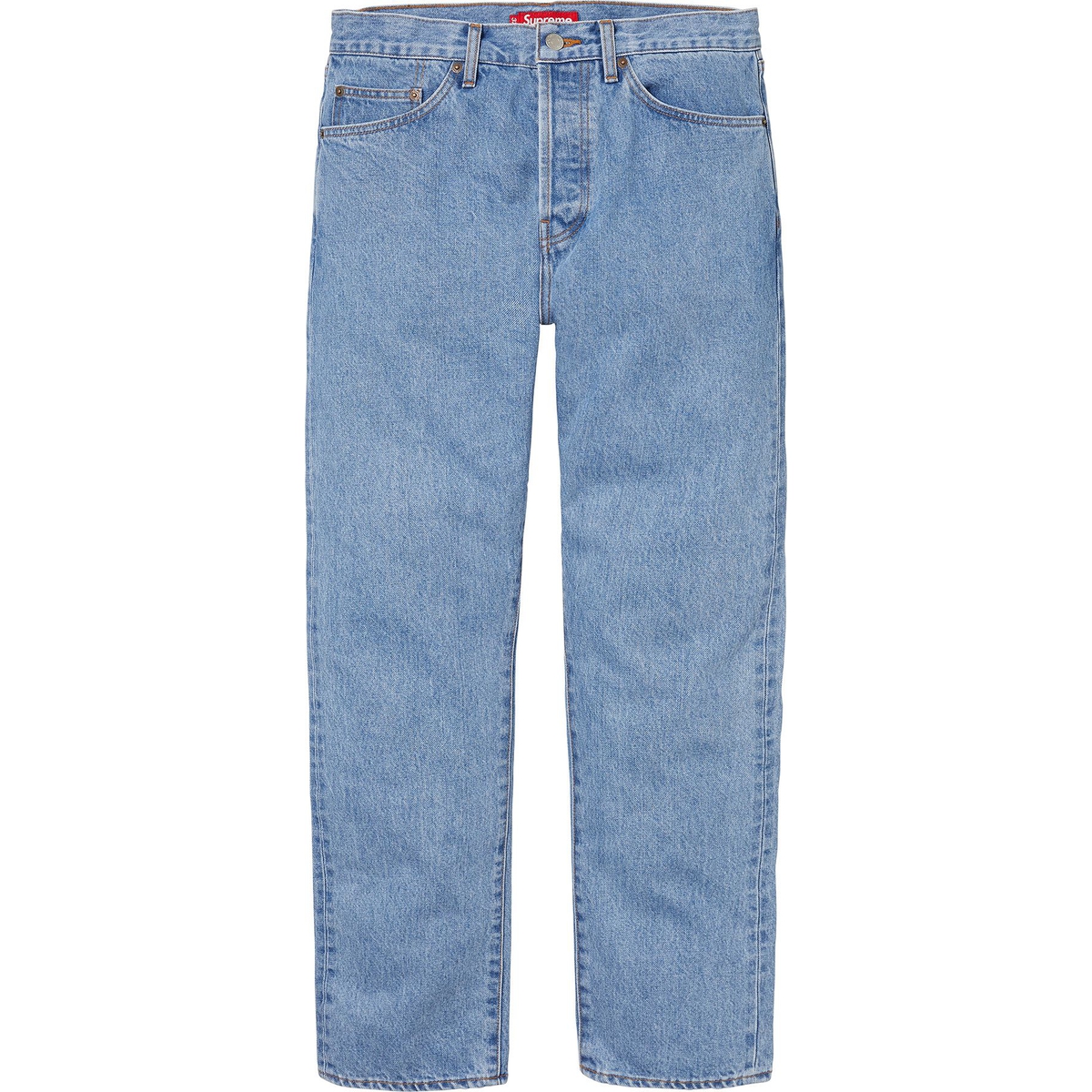 Supreme Stone Washed Slim Selvedge Jean (FW24) - Stone Washed Indigo