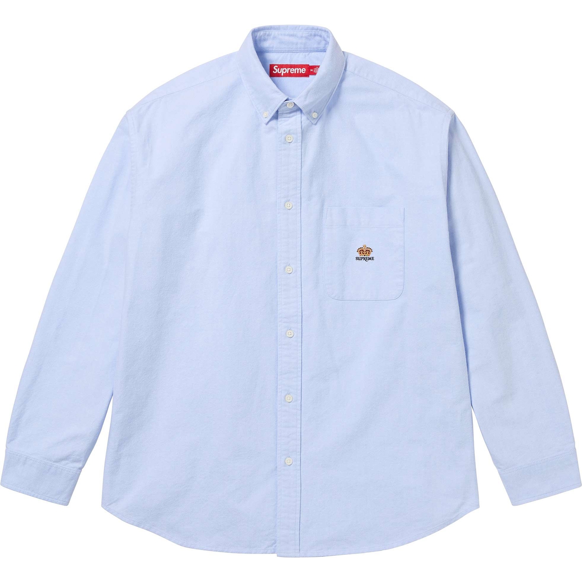 Supreme Loose Fit Flannel Oxford Shirt (FW24) - Light Blue - $138