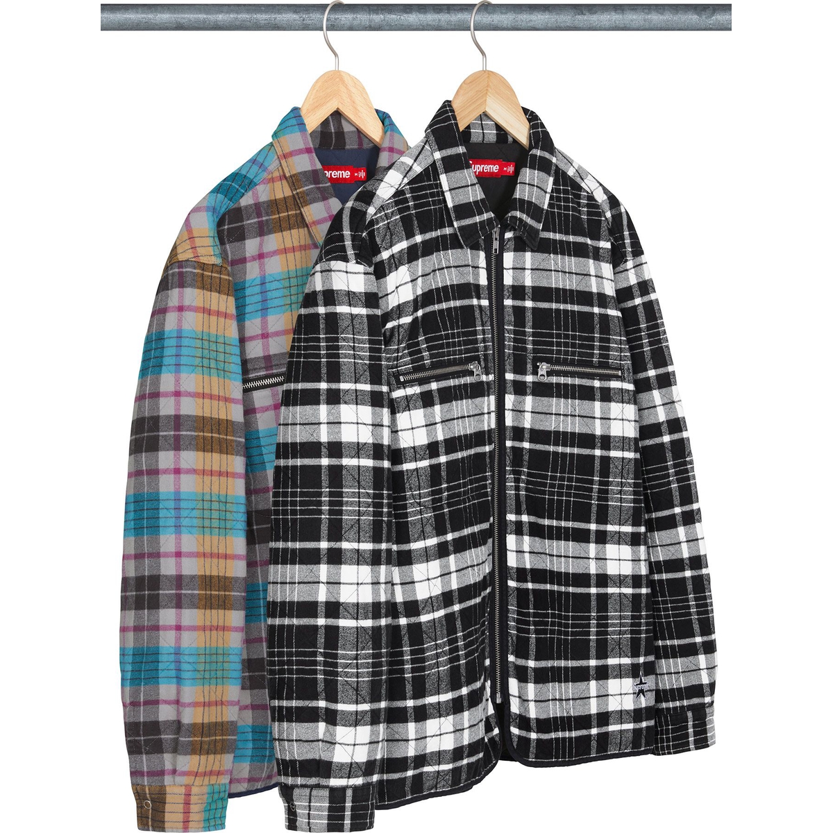 Supreme Quilted Flannel Zip Up Shirt releasing on Week 16 for fall winter 2024