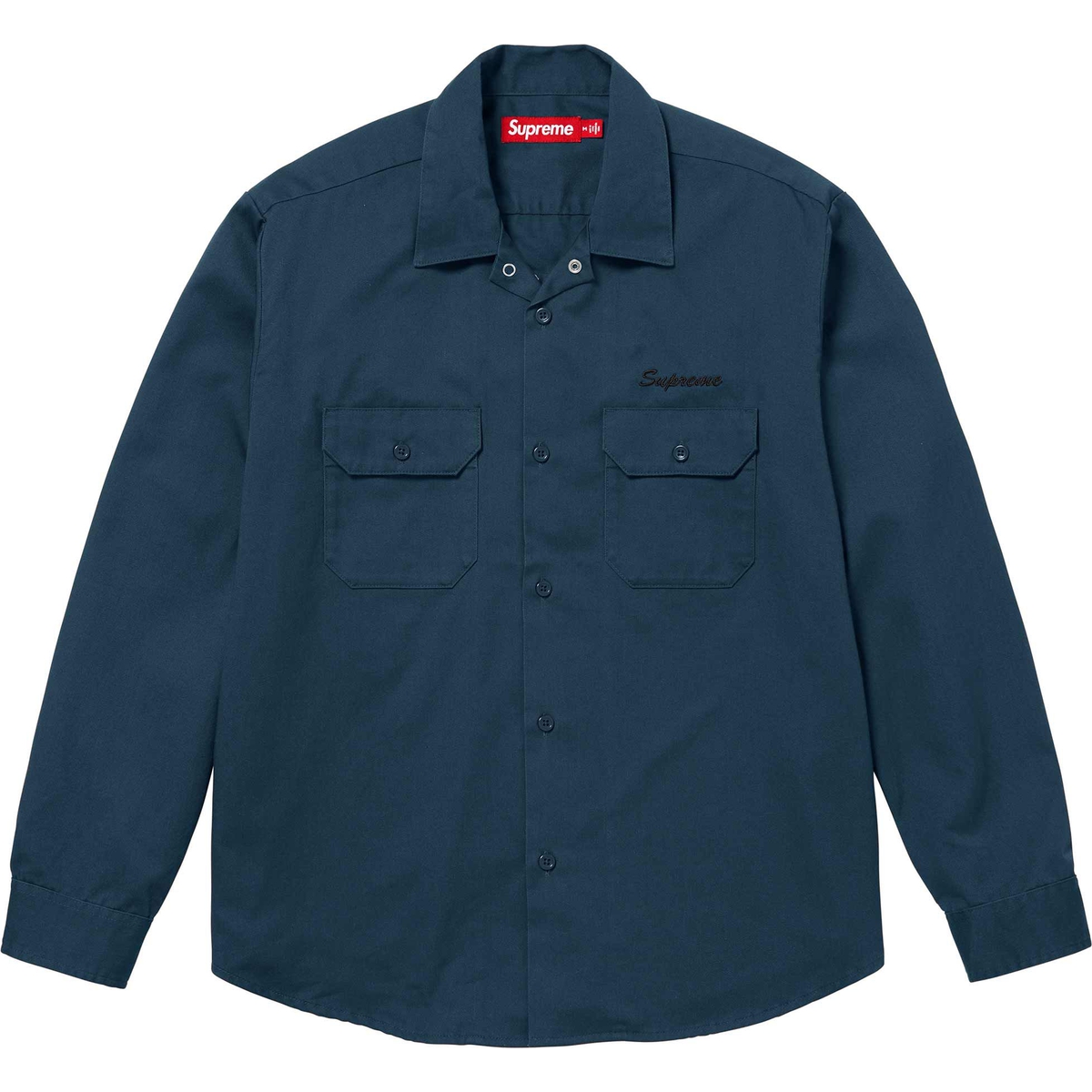 Supreme Snow White Work Shirt (FW24) - Light Navy - $148