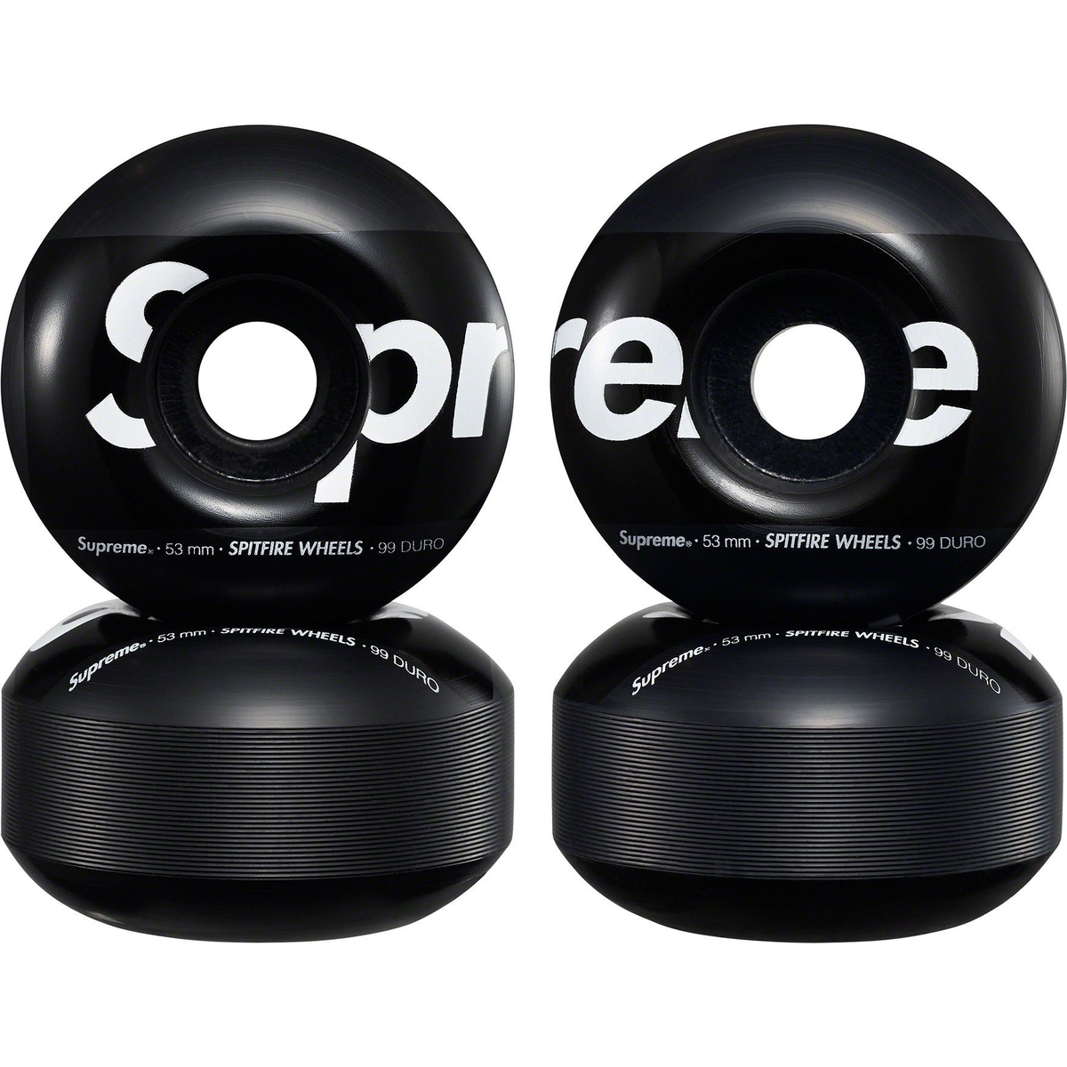 Supreme Supreme Spitfire Shop Wheels (Set of 4) (FW24) - Black 53mm - $36