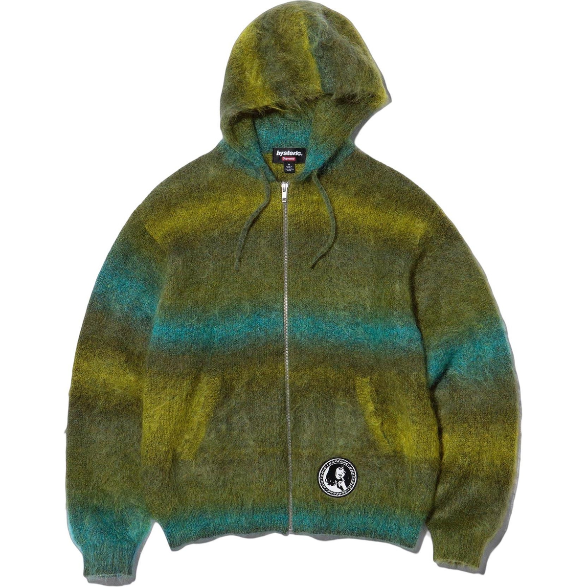 Supreme Supreme HYSTERIC GLAMOUR Mohair Zip Up Hooded Sweater (FW24) - $298