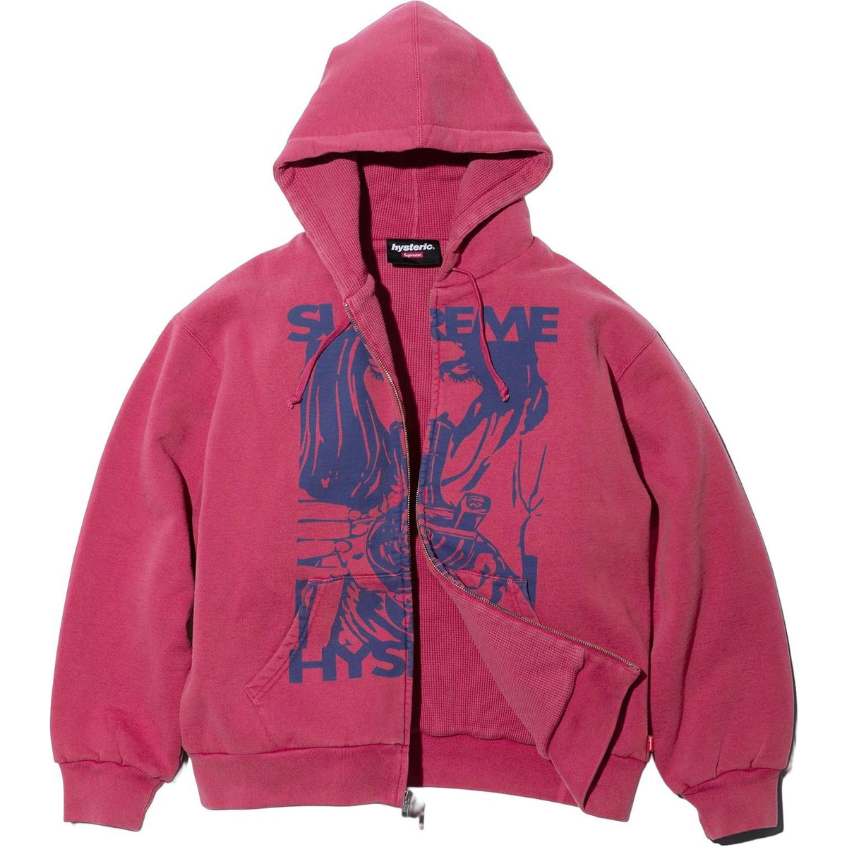 Supreme Supreme HYSTERIC GLAMOUR Thermal Lined Zip Up Hooded Sweatshirt (FW24) - $218