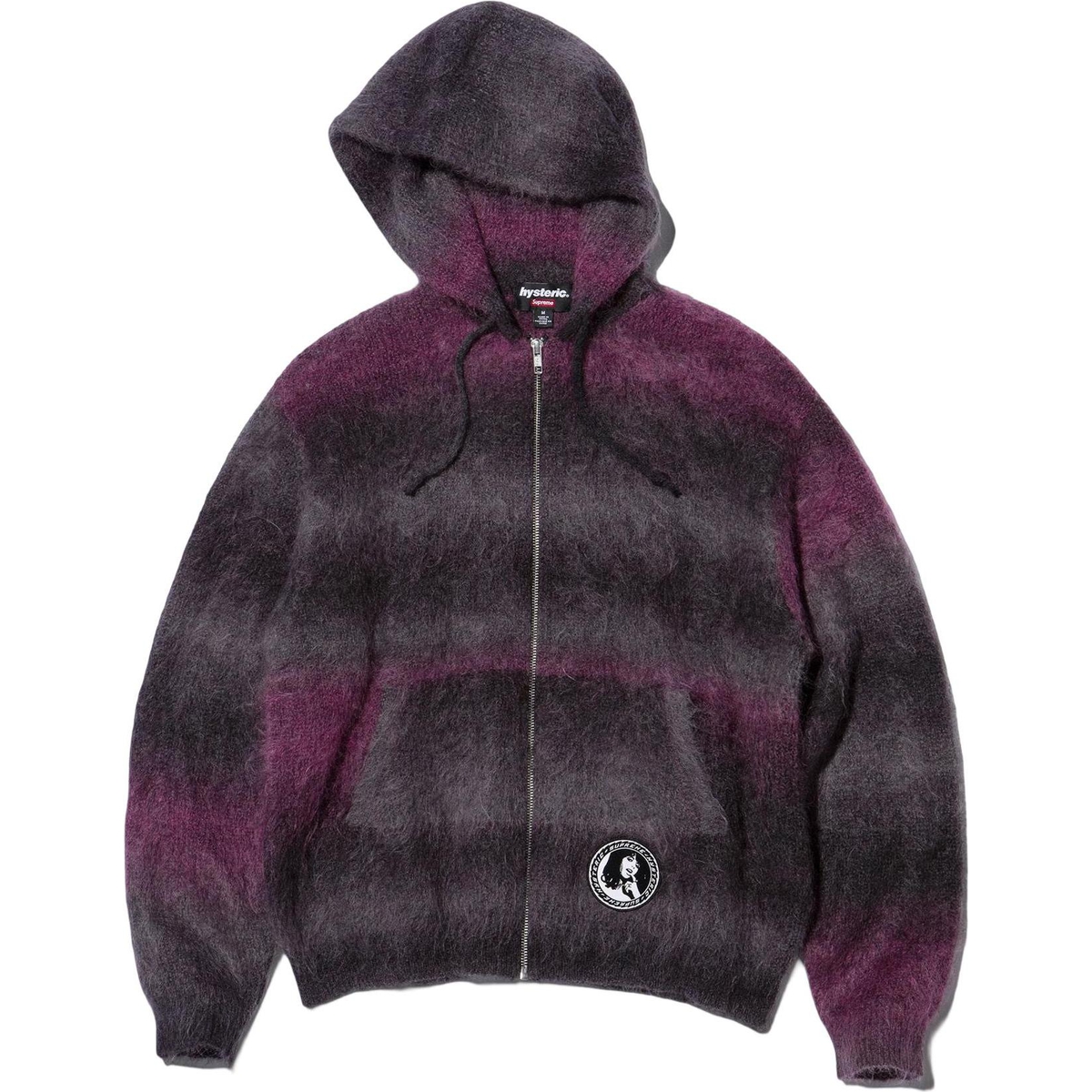 Supreme Supreme HYSTERIC GLAMOUR Mohair Zip Up Hooded Sweater (FW24) - $298